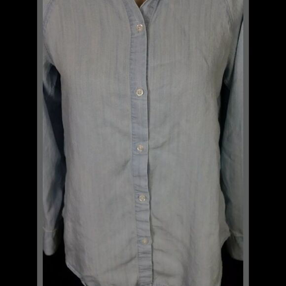 Rails Sadie Cold-Shoulder Chambray Button Down Shi - Picture 6 of 8
